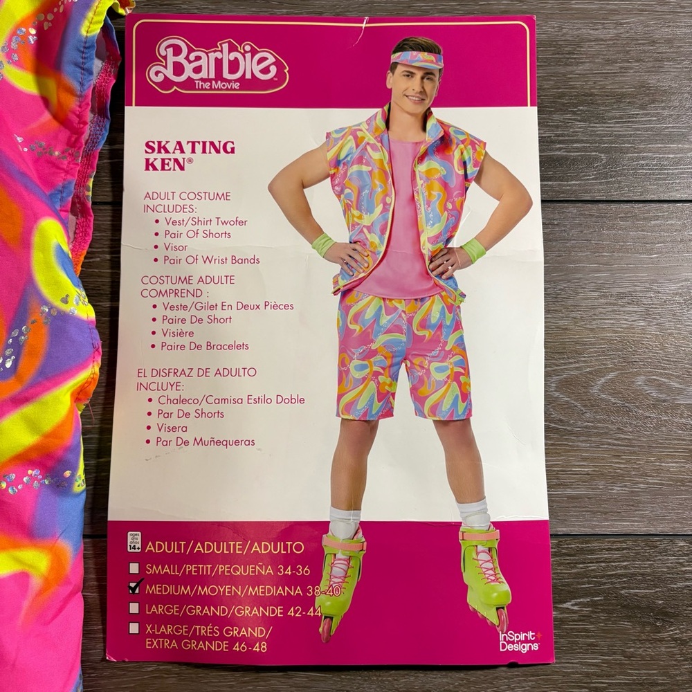 Barbie Skating Ken Multicolor Costume